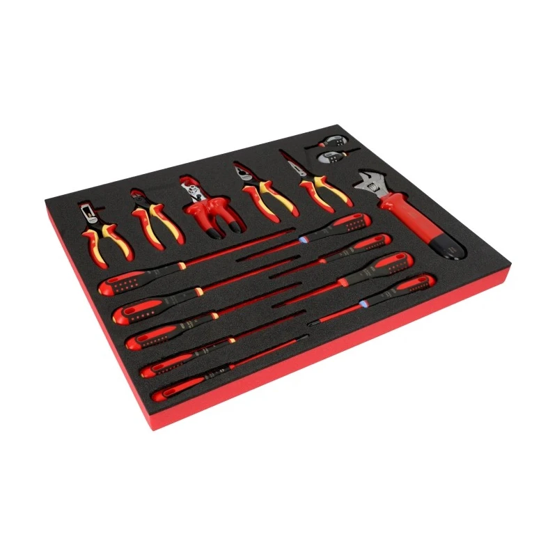Bahco 17 Piece Maintenance Kit Tool Kit with Foam Inlay VDE/1000V Approved FF1A5009