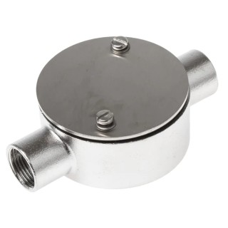 Alp Manufacturing Conduit Satin Conduit Fitting 20 mm Nominal Size M4 Thread 316 Stainless Steel Silver IP67 471-1243