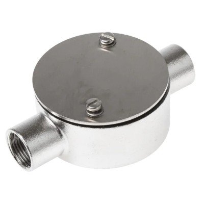 Alp Manufacturing Conduit Satin Conduit Fitting 20 mm Nominal Size M4 Thread 316 Stainless Steel Silver IP67 471-1243