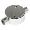 Alp Manufacturing Conduit Satin Conduit Fitting 20 mm Nominal Size M4 Thread 316 Stainless Steel Silver IP67 471-1243