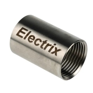 Alp Manufacturing Conduit Satin Conduit Fitting 20 mm Nominal Size 1.5 mm Thread 316 Stainless Steel Silver 471-1344