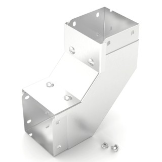 RS PRO 304 Stainless Steel Cable Trunking Accessory 90° Bend Inside Lid 75 mm 471-1473