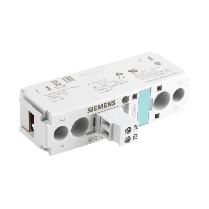 Siemens 3RF2 Series Solid State Relay, 20 A Load Current, DIN Rail Mount, 230 V Load Voltage, 24V DC Control 3RF2120-1AA02