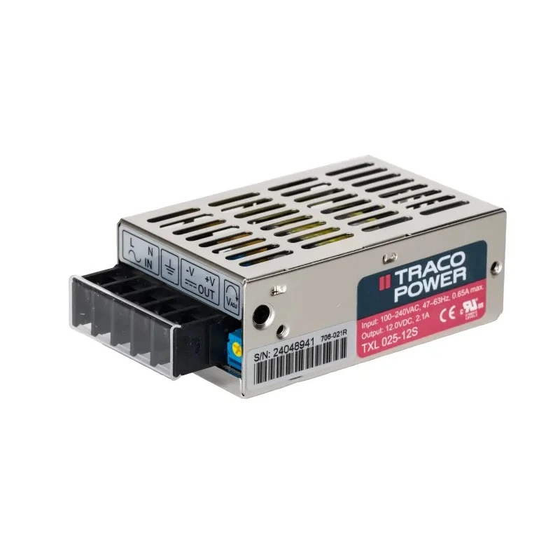 TRACOPOWER TXL 025-12S Switching Power Supply 12V DC, 25W, Chassis Mount, 88-264V AC Input