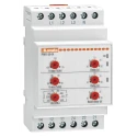 Lovato Electric Monitoring Relay 3 Phase SPDT DIN Rail 208V AC 240V AC PMV50NA240