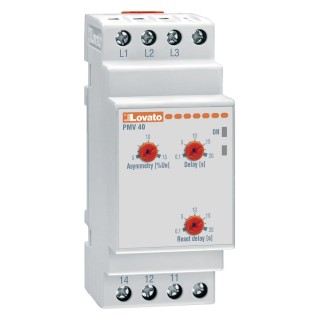 Lovato Electric Monitoring Relay 3 Phase SPDT DIN Rail 380V ac 575V ac PMV40A575
