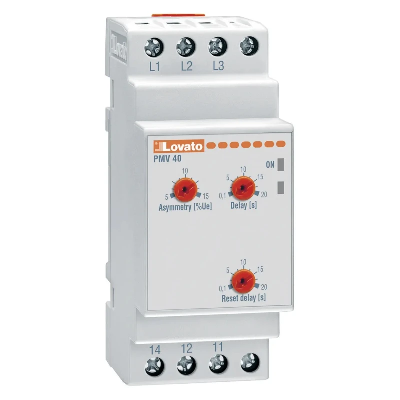 Lovato Electric Monitoring Relay 3 Phase SPDT DIN Rail 380V ac 575V ac PMV40A575