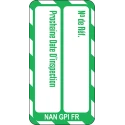 Brady Safety Nanotag Polypropylene White on Green French Language 20 Per Pack NAN-FR-NAN-GPI-GN-20