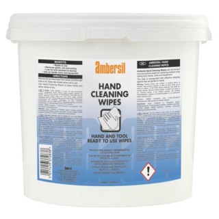 Ambersil Wet Hand Wipes, Tub of 150, 265 x 265 mm, Single Use 31798-AB