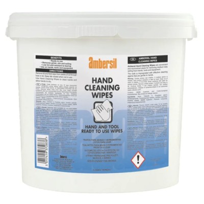 Ambersil Wet Hand Wipes, Tub of 150, 265 x 265 mm, Single Use 31798-AB