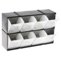 RS PRO Drawer Storage Unit 8 Plastic Drawers 208 mm x 325 mm x 90 mm Black 909-6990