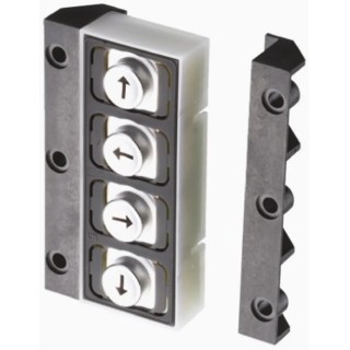 EOZ Industrial IP67 4 Key Plastic Keypad with Anodised Aluminium Actuator IP67 