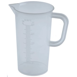 RS PRO Polypropylene 250ml Laboratory Jug, 100mm Length, Chemical & Heat Resistant 478-1618