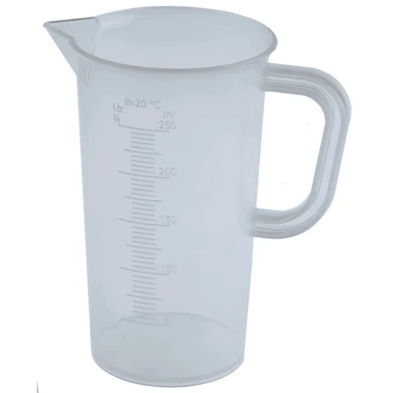 RS PRO Polypropylene 250ml Laboratory Jug, 100mm Length, Chemical & Heat Resistant 478-1618