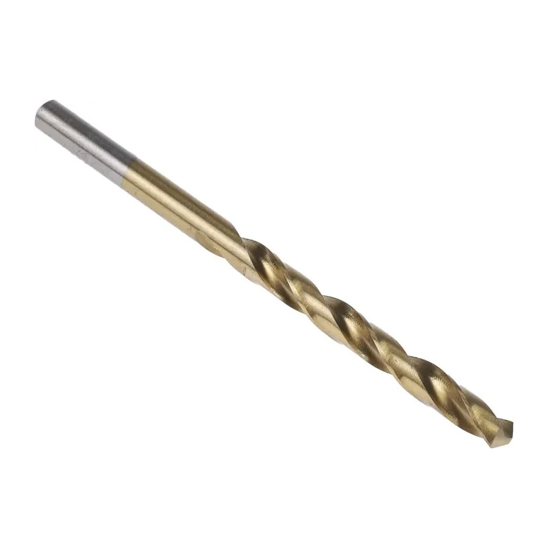 RS PRO HSS Tin Coated Helical Flute Cylindrical Shank Drill Bit 5.7mm Size 93mm Overall Length 57mm Drilling Length 213-275