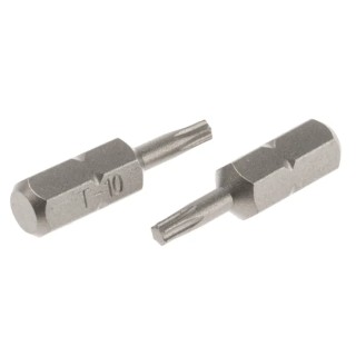 RS PRO Screwdriver Bit, Hex Drive, 6.35 mm Tip, T10 Size, 25 mm Overall Length, Chrome Vanadium Steel, 1-Piece 252-876