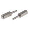 RS PRO Screwdriver Bit, Hex Drive, 6.35 mm Tip, T10 Size, 25 mm Overall Length, Chrome Vanadium Steel, 1-Piece 252-876