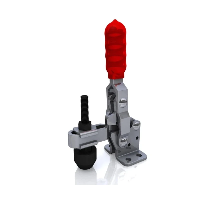RS PRO Vertical Toggle Clamp Zinc Plated Steel Chrome Finish 150kg Holding Force 95° Jaw Opening 23 mm Depth 254-658