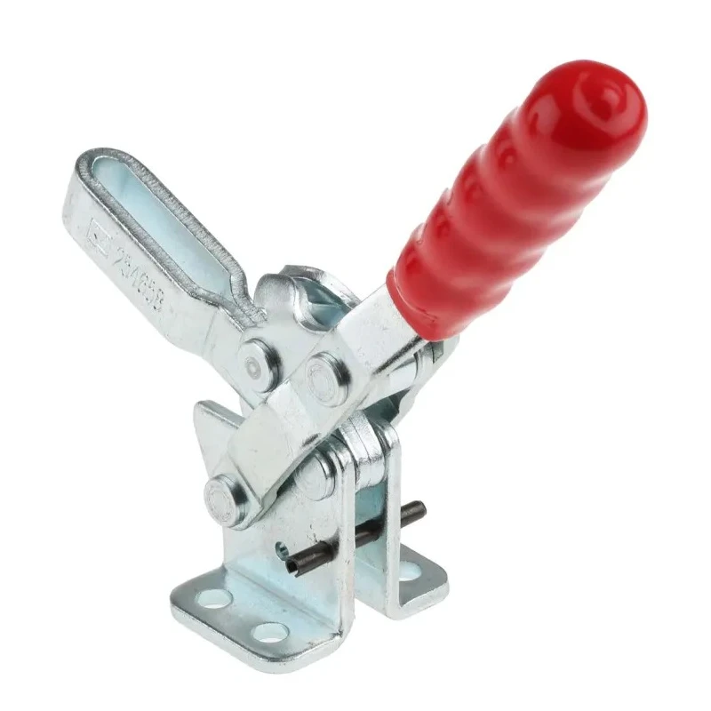 RS PRO Vertical Toggle Clamp Zinc Plated Steel Chrome Finish 150kg Holding Force 95° Jaw Opening 23 mm Depth 254-658