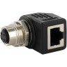 Murrelektronik Limited Right Angle Circular Connector Adapter 4 M12 Male 1 RJ45 Female 7000-44681-0000000