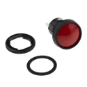 ITW Switches 76-91 Series Panel Mount Momentary Push Button Switch, Red Actuator, 22.5 mm Cutout, SPDT, Clear 76-9112/439088