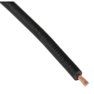 RS PRO 2491X Series Black Hook Up Wire 20 AWG, 16/0.2 mm Core Strands, 100 m Length, Polyvinyl Chloride Insulation 361-579