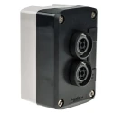 Schneider Electric Push Button Control Station Polycarbonate Enclosure, Green Red, 22mm Cutout, Spring Return XALD214