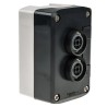 Schneider Electric Push Button Control Station Polycarbonate Enclosure, Green Red, 22mm Cutout, Spring Return XALD214