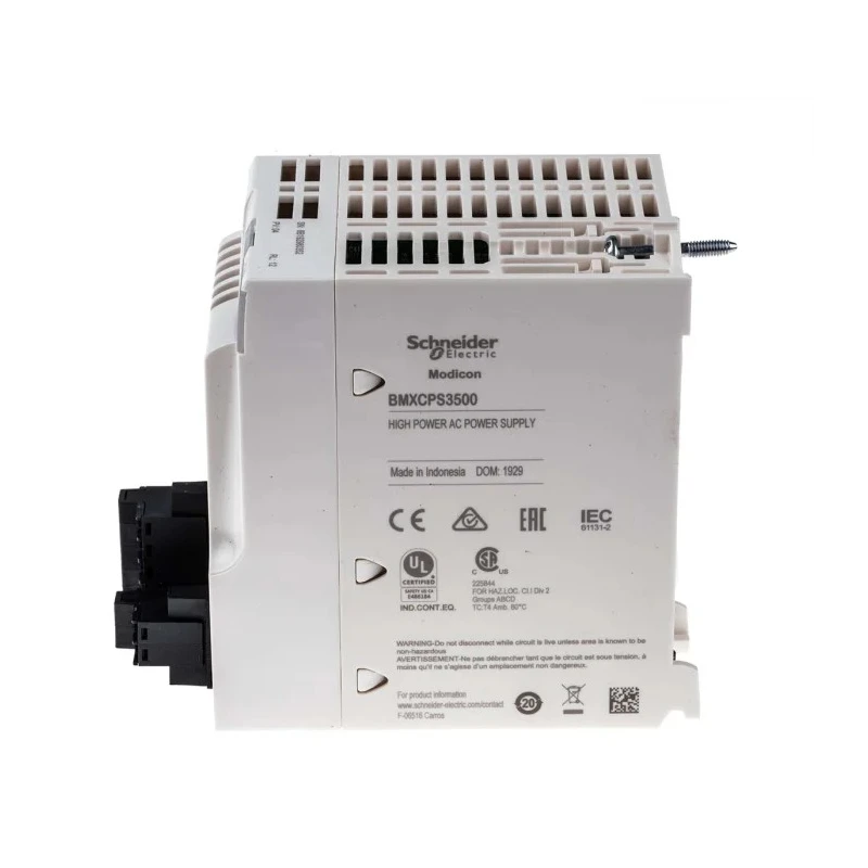 Schneider Electric Modicon X80 Series PLC Power Supply 4.5A Output, IP20, Max Operating Temp 60°C BMXCPS3500