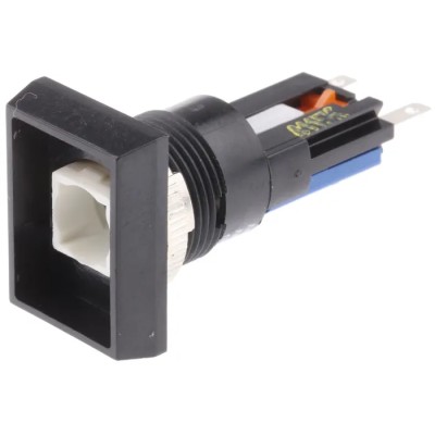 Saia-Burgess Illuminated Momentary Push Button Switch Panel Mount 16 mm Cutout SPDT IP67 250V ac 501000-601