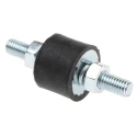 FIBET M6 x 18 mm Anti-Vibration Mount Male to Male Bobbin, Natural Rubber, 20 mm OD, 51 mm Height, 15.9 daN 2015VV18-35