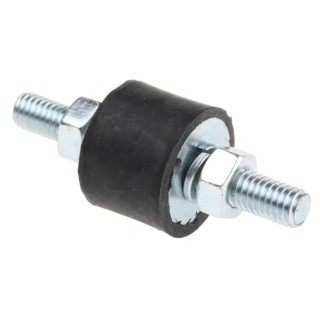 FIBET M6 x 18 mm Anti-Vibration Mount Male to Male Bobbin, Natural Rubber, 20 mm OD, 51 mm Height, 15.9 daN 2015VV18-35