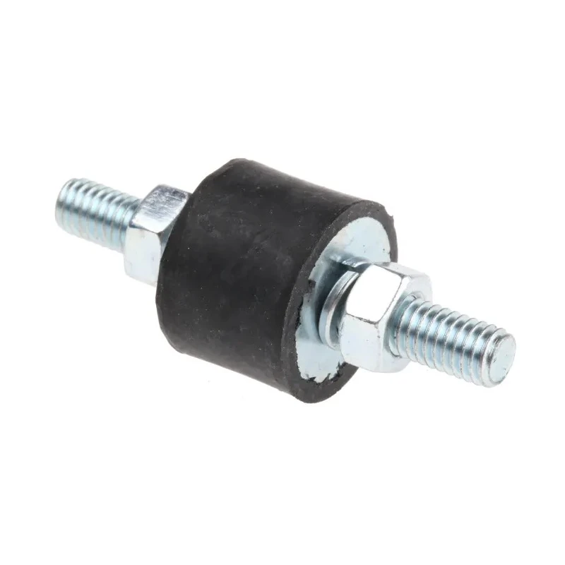 FIBET M6 x 18 mm Anti-Vibration Mount Male to Male Bobbin, Natural Rubber, 20 mm OD, 51 mm Height, 15.9 daN 2015VV18-35