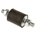 FIBET M8 x 20 mm Anti-Vibration Mount Male to Male Bobbin Natural Rubber 18 daN Compression 25 mm OD 70 mm H 2530VV20-35