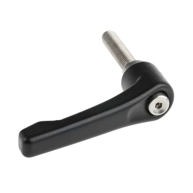 RS PRO Die Cast Zinc Handle Clamping Lever, M8 Thread x 40 mm Insert Length, Stainless Steel Shaft, Black 478-080