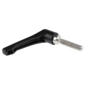 RS PRO Die Cast Zinc Handle Clamping Lever, M8 Thread x 40 mm Insert Length, Stainless Steel Shaft, Black 478-080