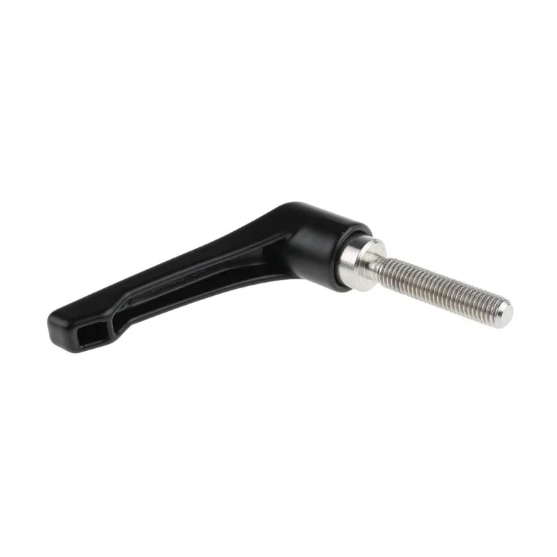 RS PRO Die Cast Zinc Handle Clamping Lever, M8 Thread x 40 mm Insert Length, Stainless Steel Shaft, Black 478-080