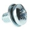 RS PRO Pan Head Pozidriv M4 x 20 mm Bright Zinc Steel Sems Screw with Plain Washer 278-865