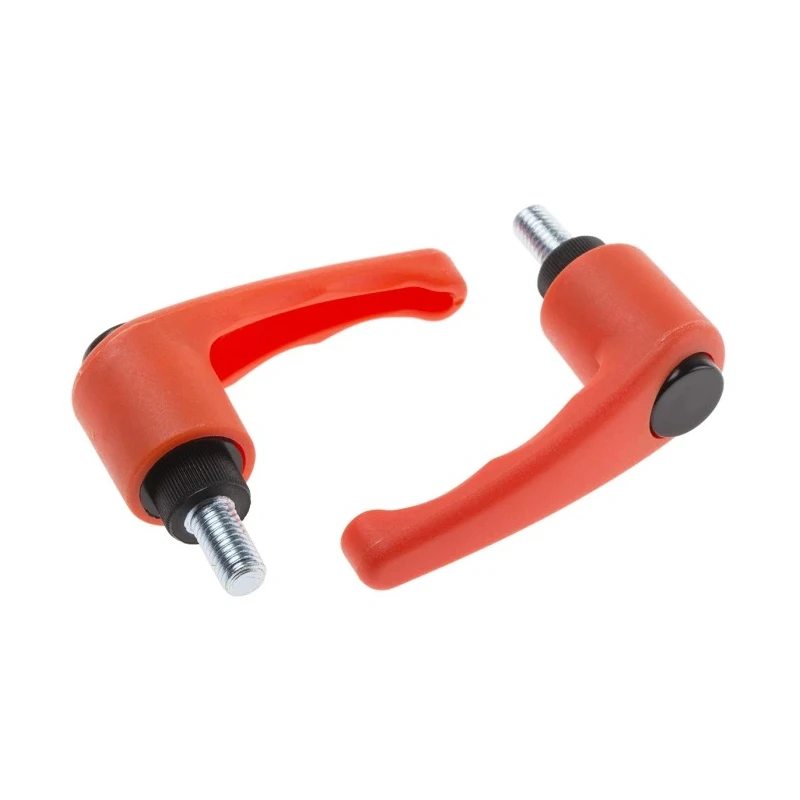 RS PRO Clamping Lever, Male Thread M8 x 15 mm Thermoplastic Handle Steel Shaft Orange 65mm Length 478-321