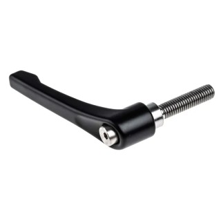 RS PRO Stainless Steel Clamping Lever M10 x 40 mm Die Cast Zinc Handle Black 78mm Length 478-282