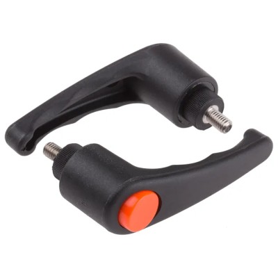 RS PRO Clamping Lever M6 x 10 mm Fibreglass Reinforced Nylon Handle Stainless Steel Shaft Black 478-797