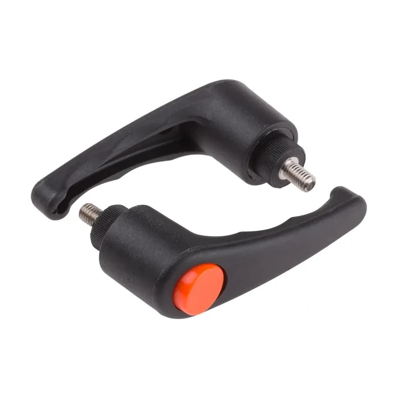 RS PRO Clamping Lever M6 x 10 mm Fibreglass Reinforced Nylon Handle Stainless Steel Shaft Black 478-797