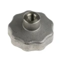 RS PRO Silver 304 Stainless Steel Multiple Lobes Clamping Knob, M6 Thread Size, 25mm Thread Length, 50 mm Diameter 478-967