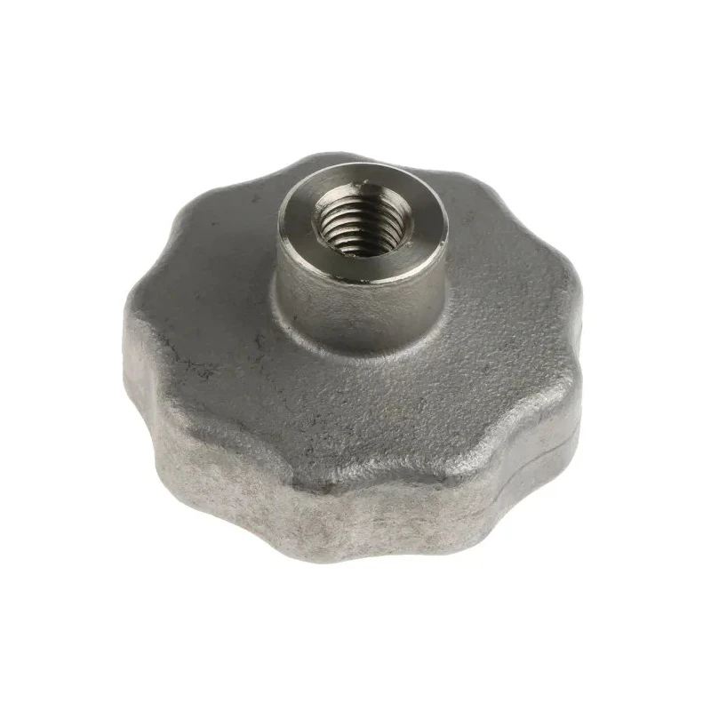 RS PRO Silver 304 Stainless Steel Multiple Lobes Clamping Knob, M6 Thread Size, 25mm Thread Length, 50 mm Diameter 478-967