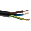 RS PRO 3 Core Power Cable Black 0.75 mm² PVC Insulated Jacket 70 °C 300 V 50 m 491-879