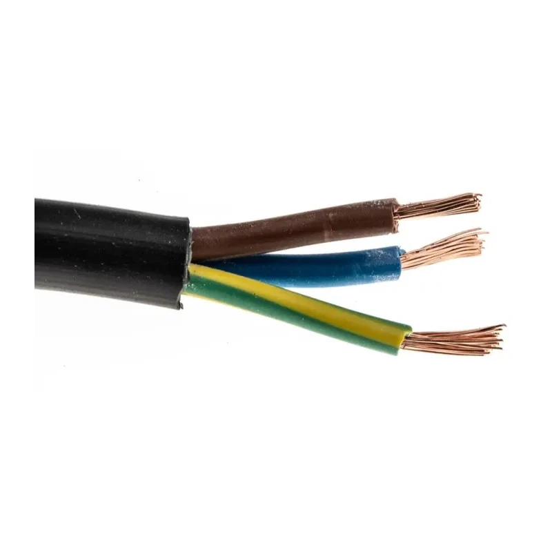RS PRO 3 Core Power Cable Black 0.75 mm² PVC Insulated Jacket 70 °C 300 V 50 m 491-879