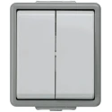 Siemens DELTA Light Grey, Dark Grey 1 Way 2 Pole Surface Mount Light Switch 25V 10A 5TA4705
