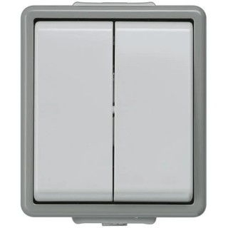 Siemens DELTA Light Grey, Dark Grey 1 Way 2 Pole Surface Mount Light Switch 25V 10A 5TA4705