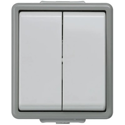 Siemens DELTA Light Grey, Dark Grey 1 Way 2 Pole Surface Mount Light Switch 25V 10A 5TA4705