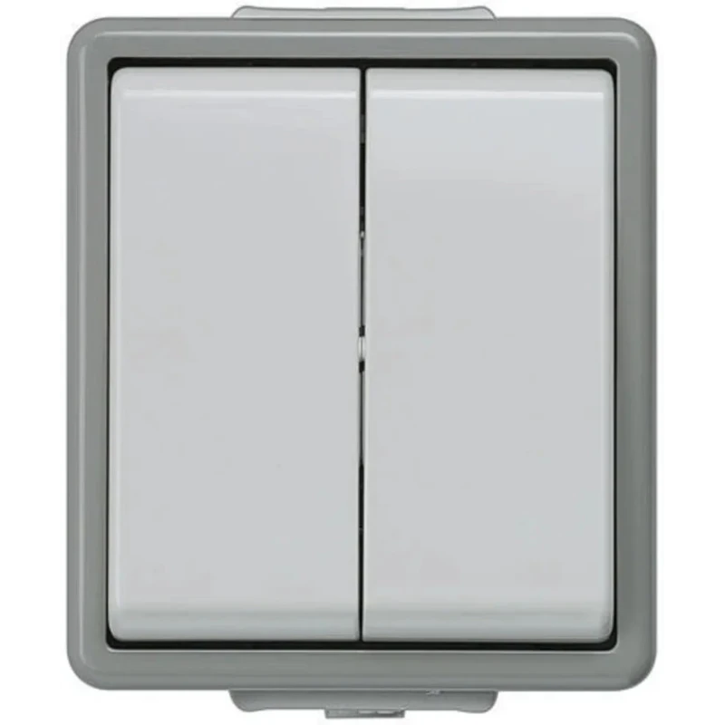 Siemens DELTA Light Grey, Dark Grey 1 Way 2 Pole Surface Mount Light Switch 25V 10A 5TA4705
